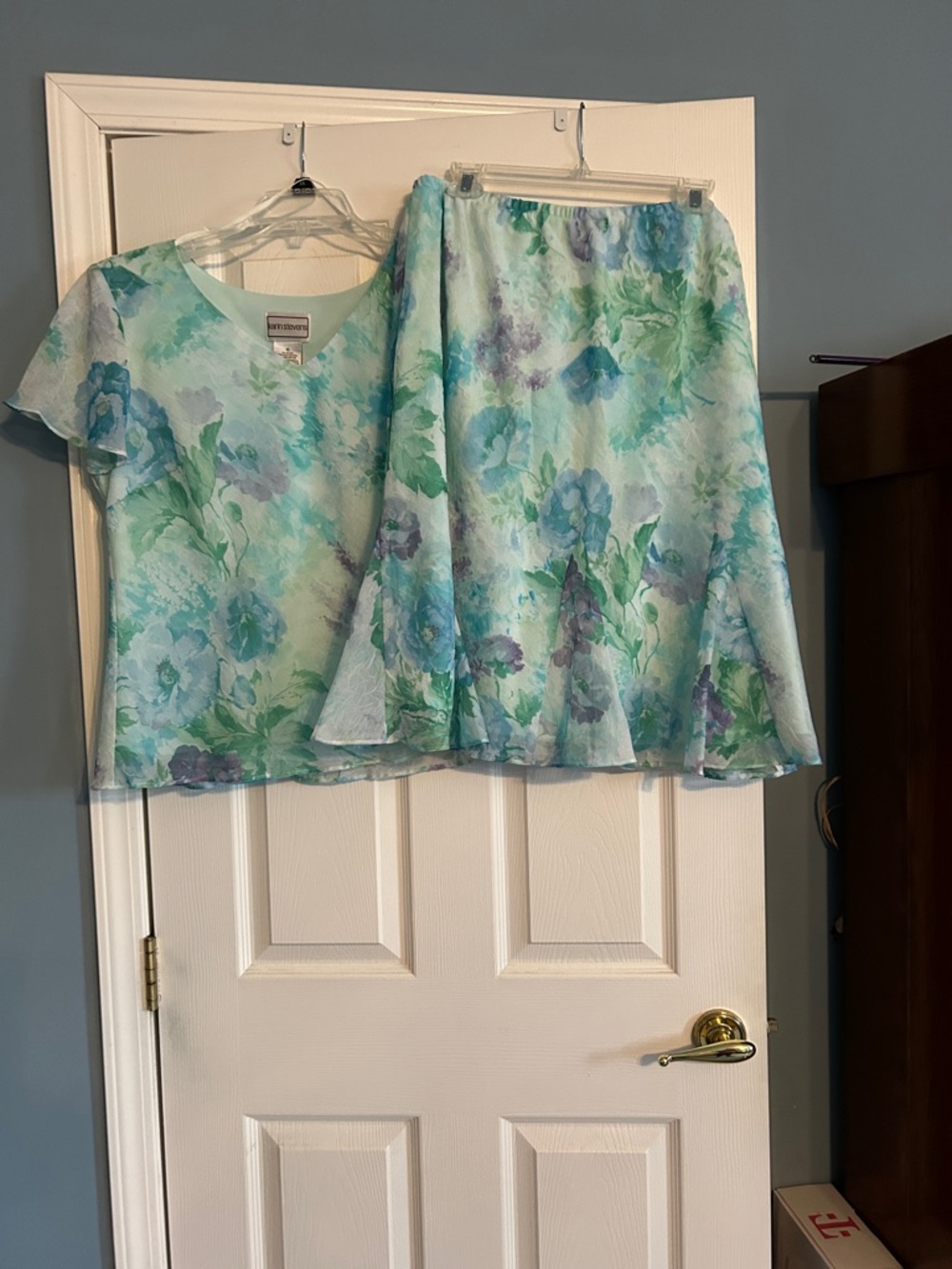 karin stevens Mint and Aqua Two-Piece Set